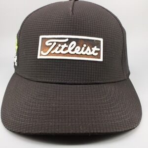 Titleist Hat Cap Mens Snapback Black White Grid Adjustable Golf‎ Golfer Outdoors